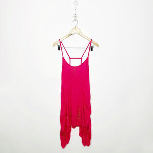 Free People Meadows of Medallion Tunic Dress Pink Embroidered Mini y2k M NWT